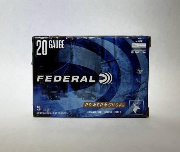Product image of Federal 20 gauge, 2.75in, #3 buckshot (box of 5)