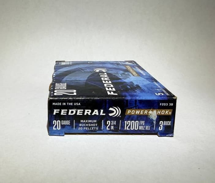 Federal 20 gauge, 2.75in, #3 buckshot (box of 5) thumbnail 2